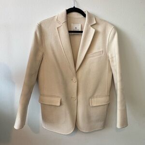 ANINE BING Ivory Wool/Cashmere Blazer XXS